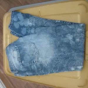 Decree, Legging Stretch, Women's Denim Blue Jeans, Size 9 Distressed.  T1